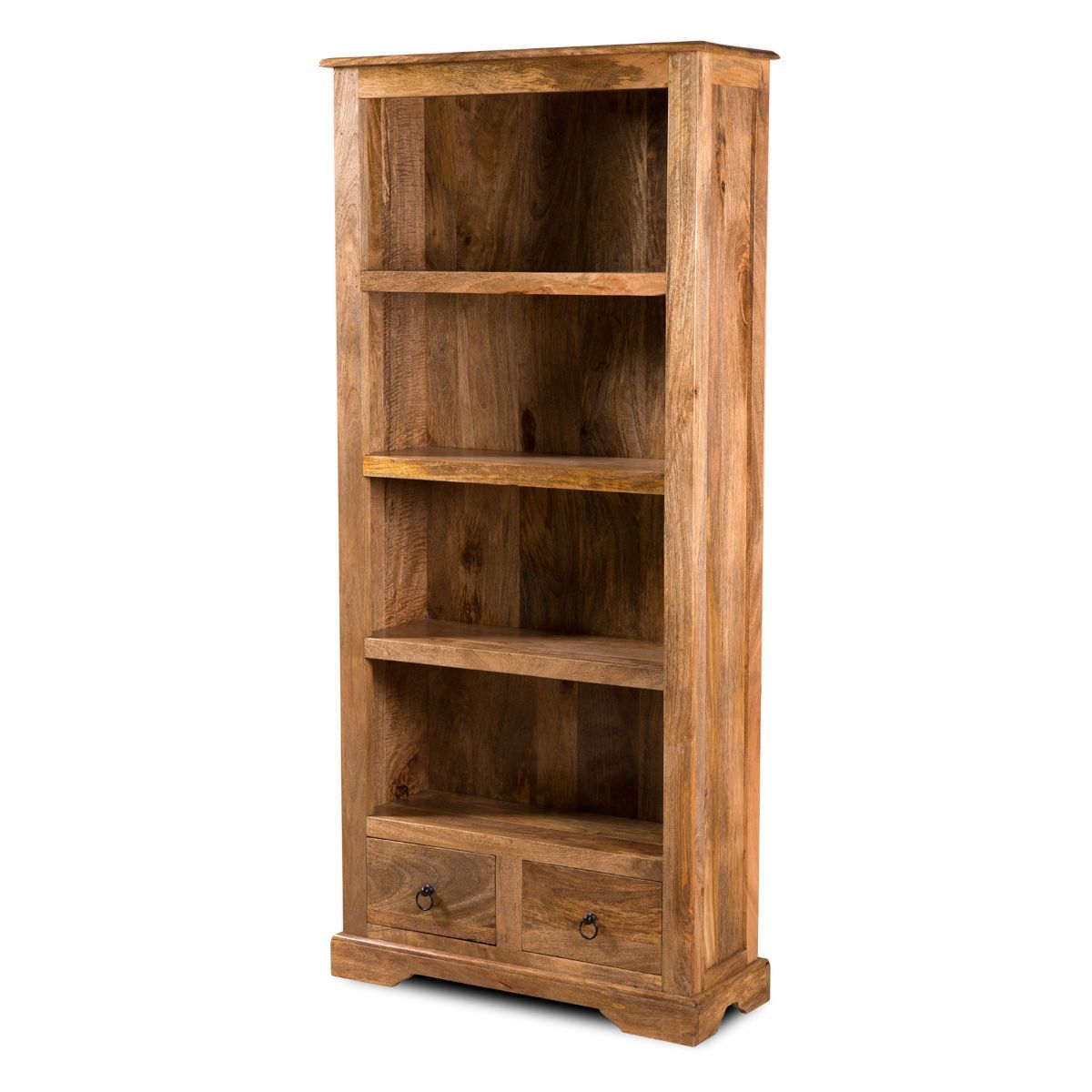 Solid Mango Wood Bookcase With Drawers | Casa Bella Indian Furniture |  Satara Furniture Uk Within Mango Wooden Bookcases (Photo 13 of 15)
