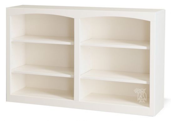 Solid Pine Wood Modern Style Bookcase 48" Wide X 30" High In Linen White||archbold  Furniture||hoot Judkins Furniture With Solid White Bookcases (View 10 of 15)