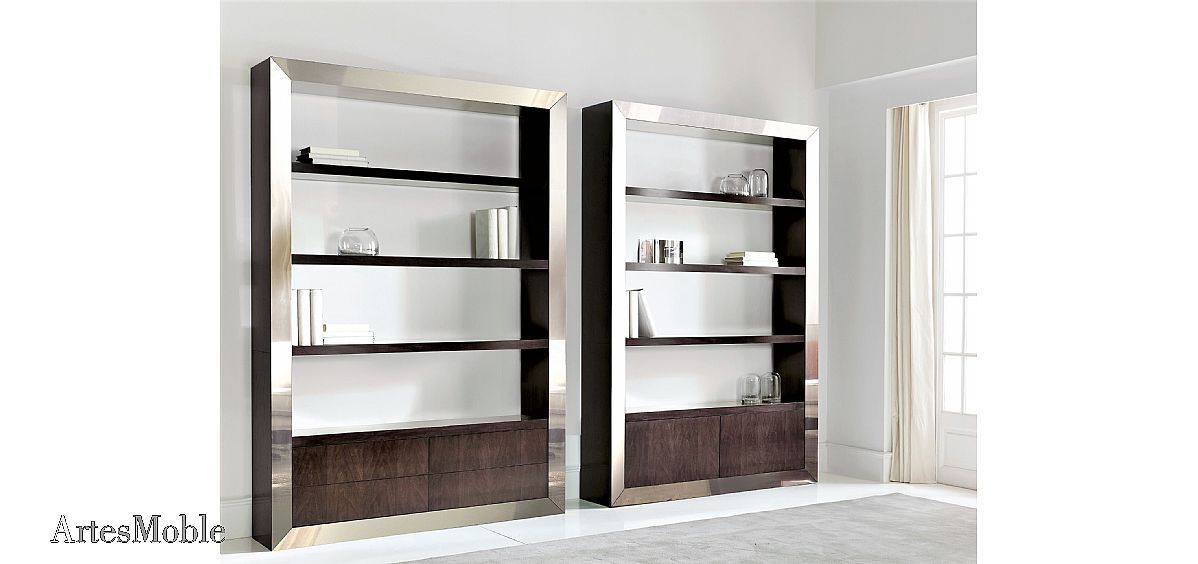 Stainless Steel Bookcase | Artesmoble Within Stainless Steel Bookcases (View 1 of 15)