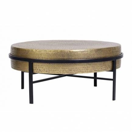 Table Basse Bronze Pertaining To Bronze Round Ottomans (View 12 of 15)