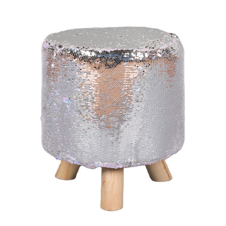 Teenager Fashion Iridescence Flip Sequins Large Promo Round Children  Outdoor Wooden Ottoman Pouf Stool For Home Deco – Buy Foot Stools And  Ottomans Pouf With 3 Wood Leg Stand,foot Stools And Ottomans Pertaining To Ottomans With Sequins (Photo 2 of 15)