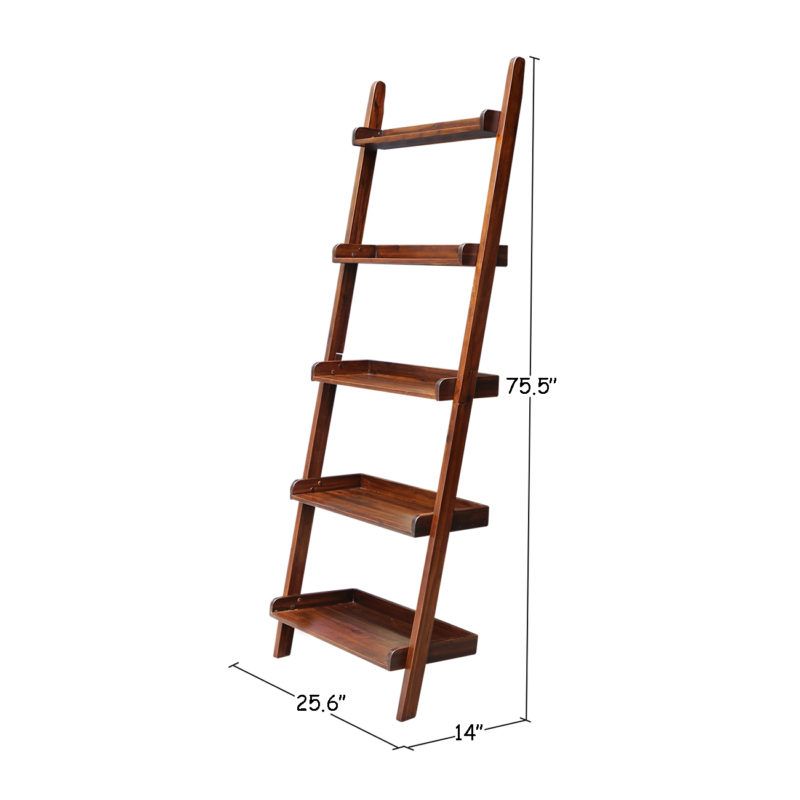 The Whitewood Accessory Ladder Bookshelf Is A Narrow Bookcase (View 8 of 15)