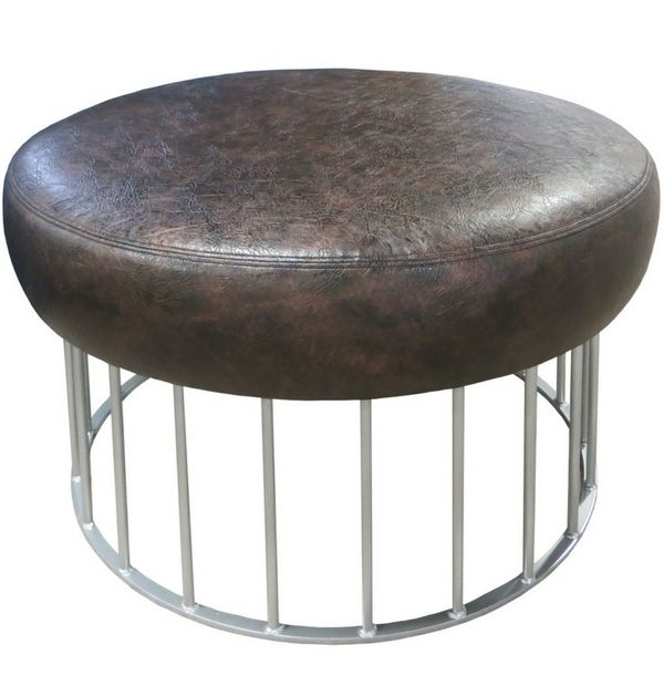 Tlsdesign In Ottomans With Caged Metal Base (Photo 1 of 15)