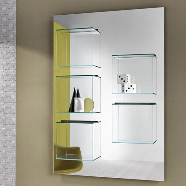 Tonelli Dazibao Mirror | Glass Storage, Bookcase – Ultra Modern In Mirrored Glass Bookcases (View 4 of 15)