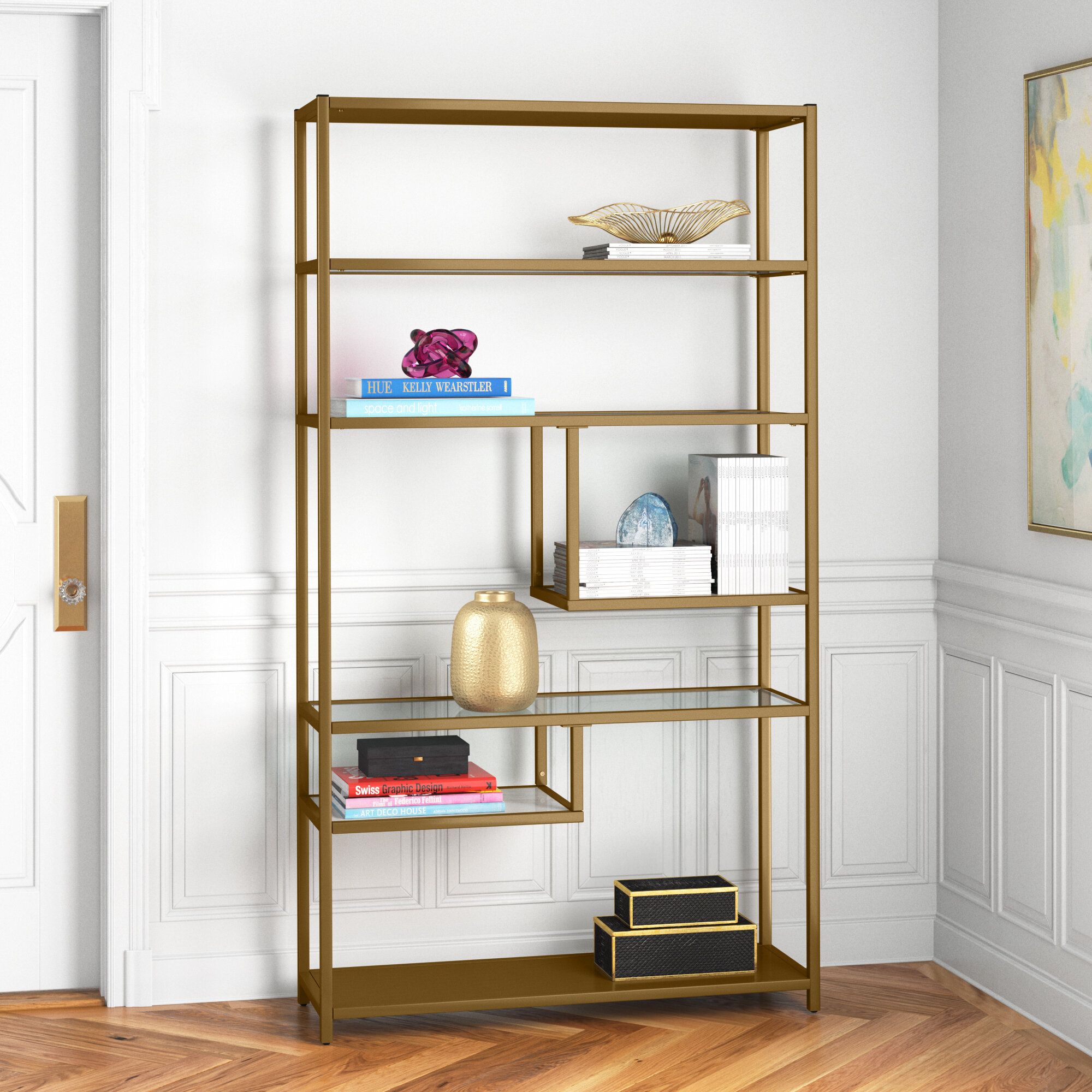 Wayfair | Brass Bookcases You'll Love In 2023 In Brass Bookcases (View 13 of 15)