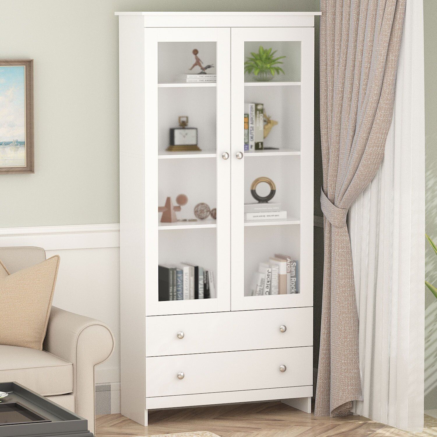 White Bookcases With Doors – Ideas On Foter In Solid White Bookcases (View 3 of 15)