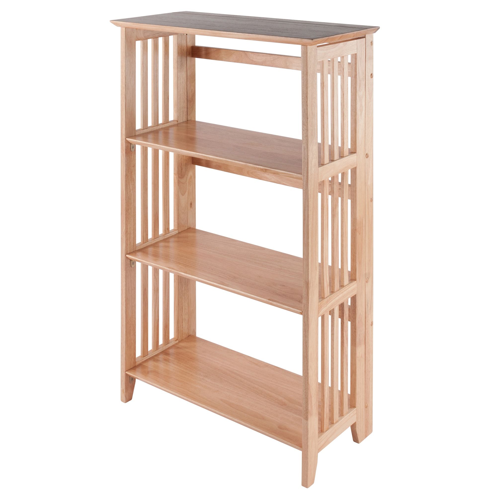 Winsome Wood Mission Natural Wood 3 Shelf Bookcase (26 In W X 42 In H X   (View 3 of 15)