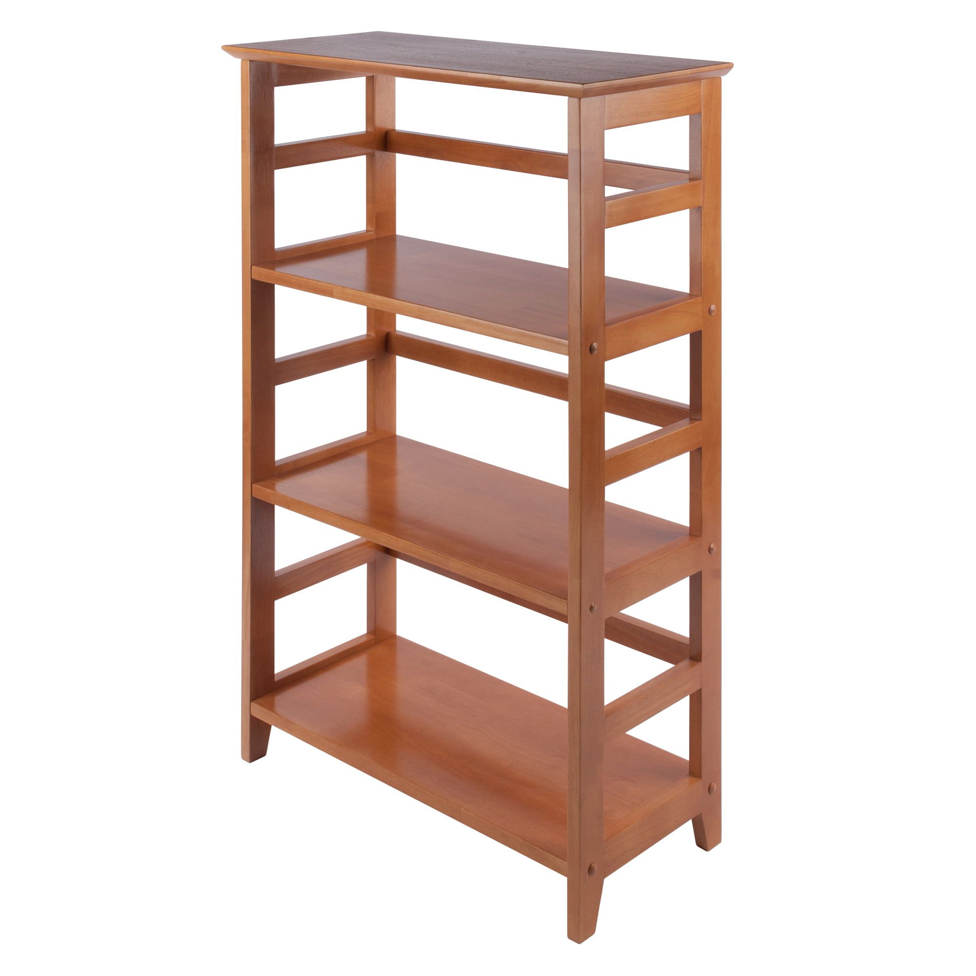 Winsome Wood Studio 3 Section Bookshelf, Honey Pine Finish – Walmart Intended For Nut Brown Finish Bookcases (View 15 of 15)