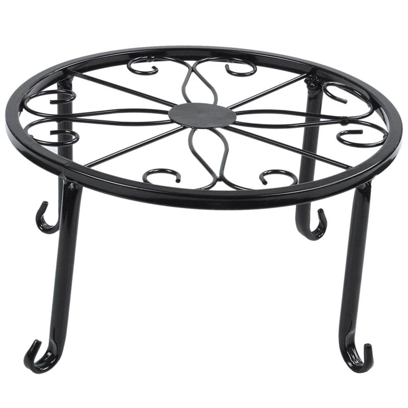 12 Inch Heavy Pot Plant Stand, Set Of 2, Art Forged Pot Trivet, Solid Iron  Pot Holder, Decorative Garden Pot Holder, Black – Pot Trays – Aliexpress For 12 Inch Plant Stands (Photo 5 of 15)