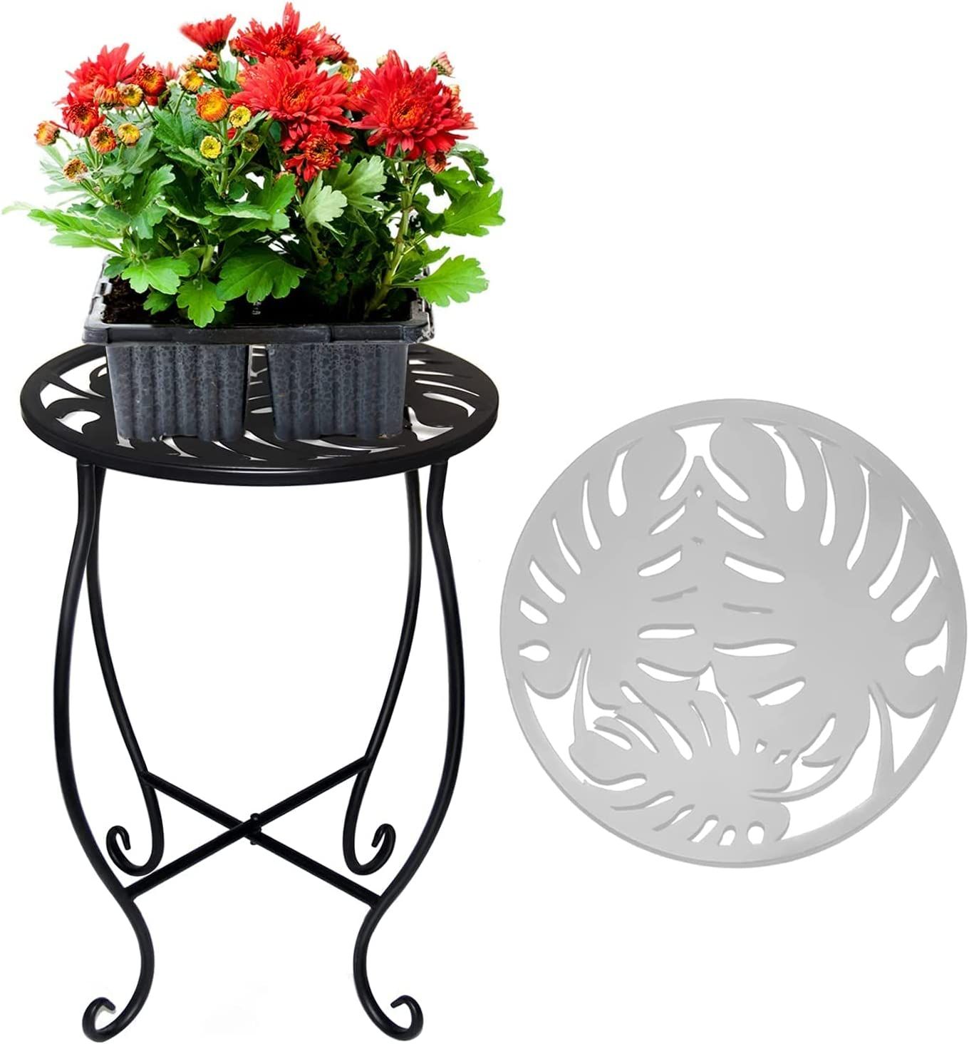15'' Tall Plant Stand For Flower Pot, 10 Inch Round Metal Plant  Stand Indoor, De | Ebay Inside 10 Inch Plant Stands (View 11 of 15)