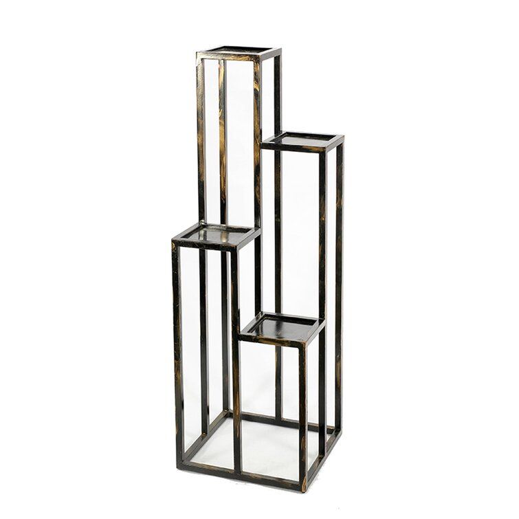 17 Stories Savitr 4 Tier Frame Plant Stand | Wayfair For 4 Tier Plant Stands (Photo 7 of 15)