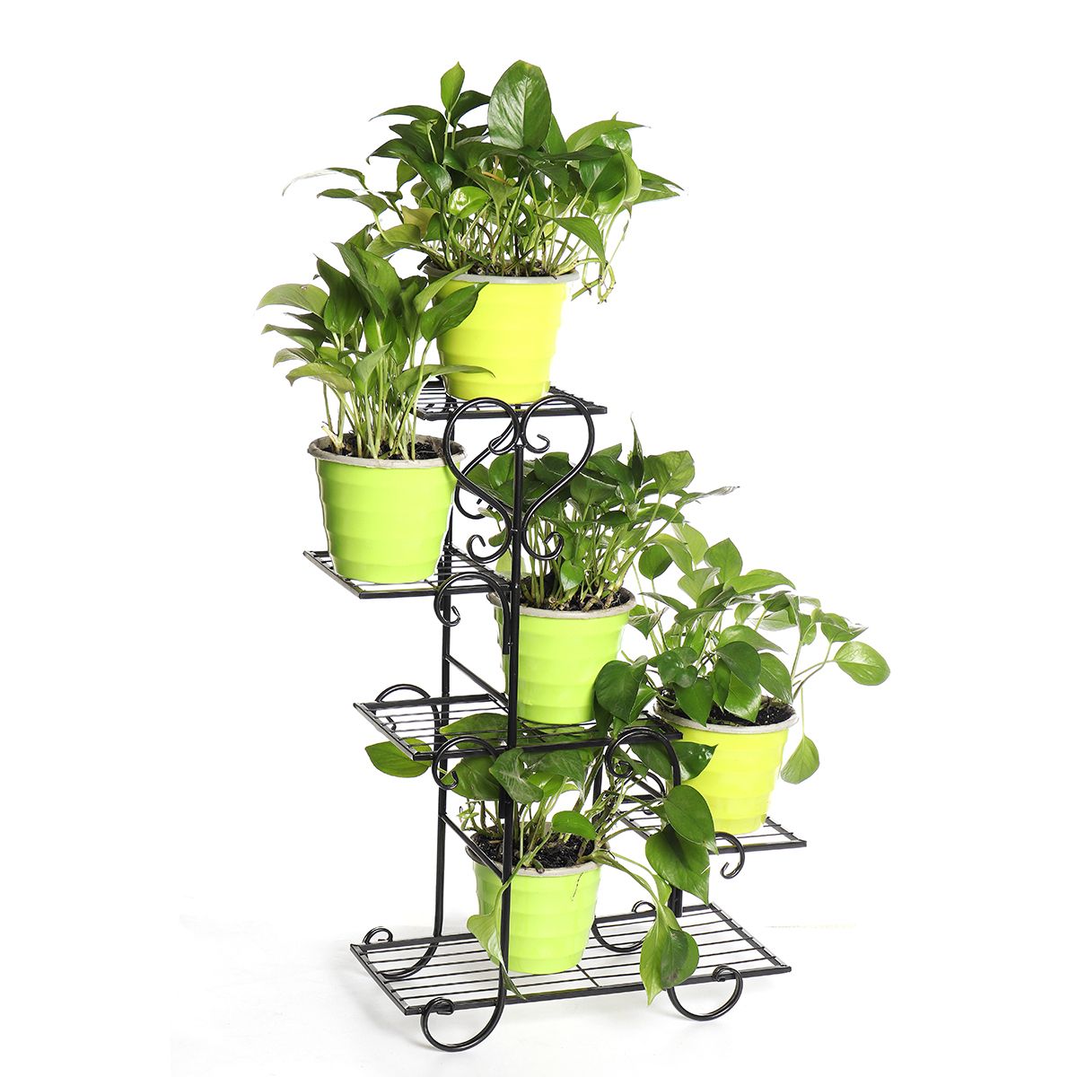18.9x9.1x29.5inch​ Plant Stand Outdoor Metal 4 Tier Stands For Multiple  Plants Ladder Potted Indoor Shelf Holder Rack – Walmart Intended For 5 Inch Plant Stands (Photo 1 of 15)