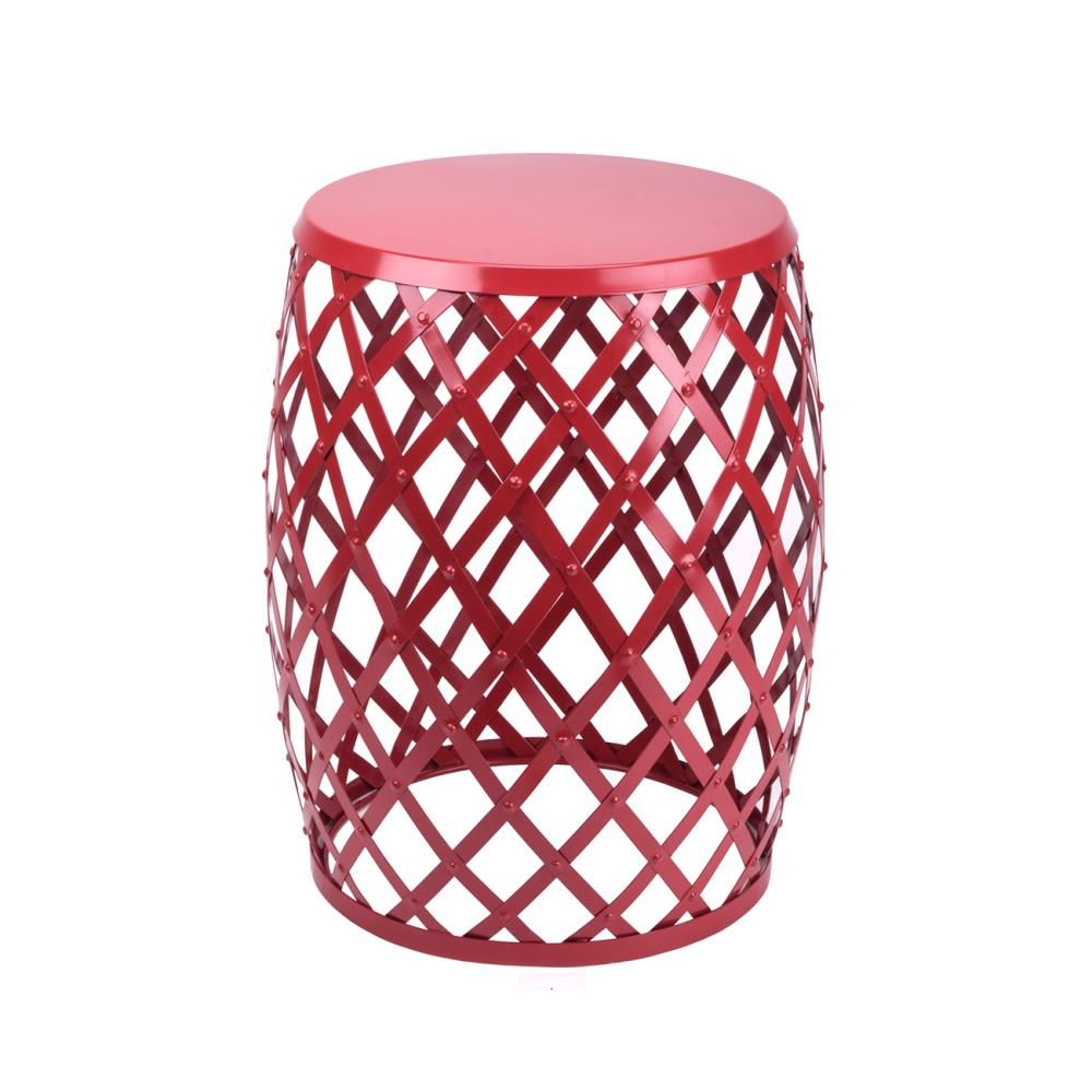 18 In Red Outdoor Round Steel Plant Stand At Lowes Intended For Red Plant Stands (Photo 1 of 15)
