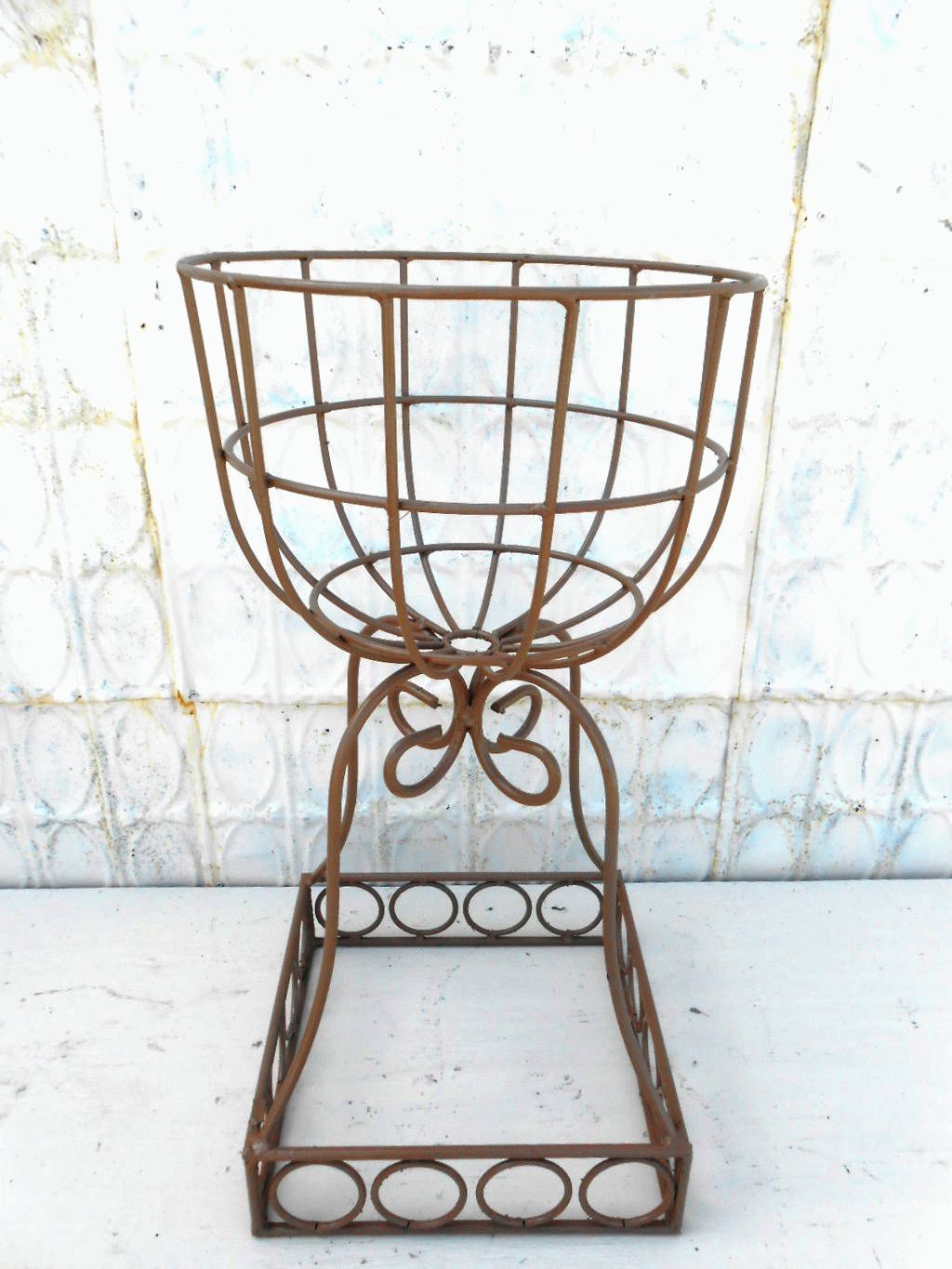 29" Madeline Wrought Iron Bowl Plant Stand Decorative Container Regarding Plant Stands With Flower Bowl (View 6 of 15)