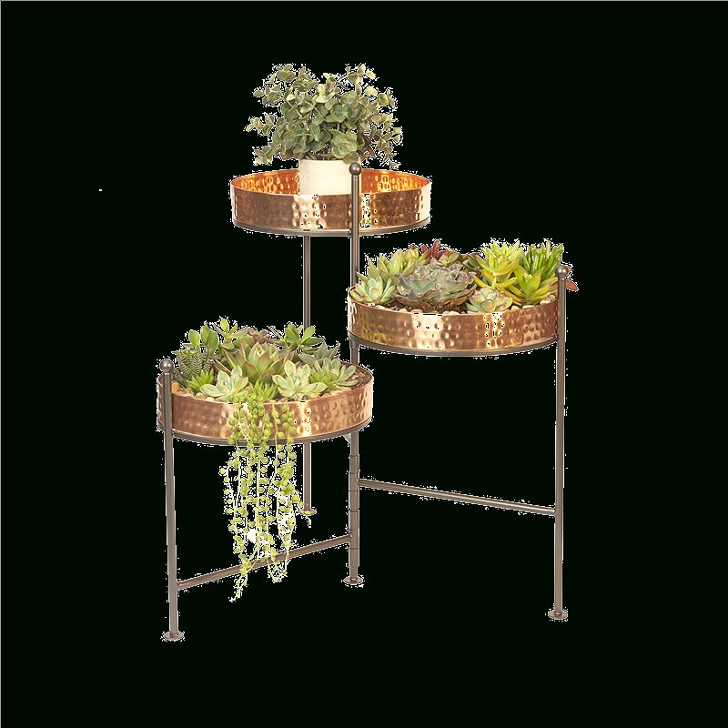 3 Tier Copper Plant Stand | Chepstow Garden Centre Throughout Three Tiered Plant Stands (Photo 8 of 15)