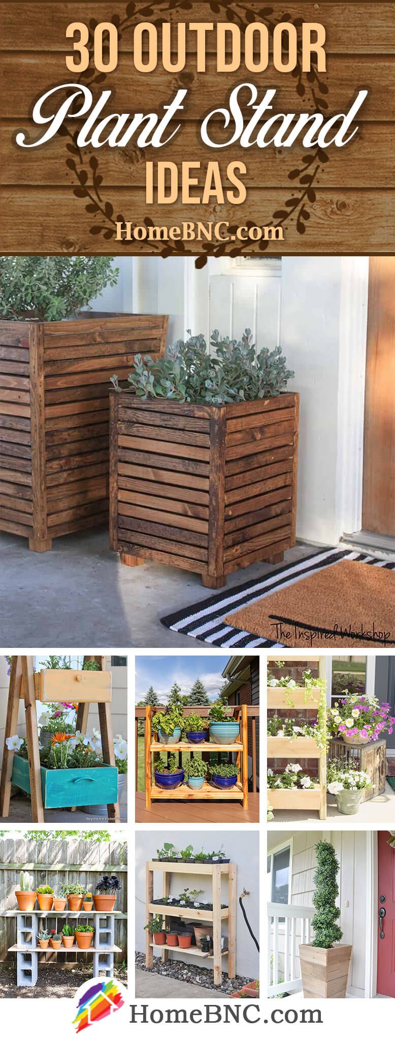 30 Best Diy Outdoor Plant Stand Ideas To Add Color To Your Porch In 2022 In Patio Flowerpot Stands (Photo 8 of 15)