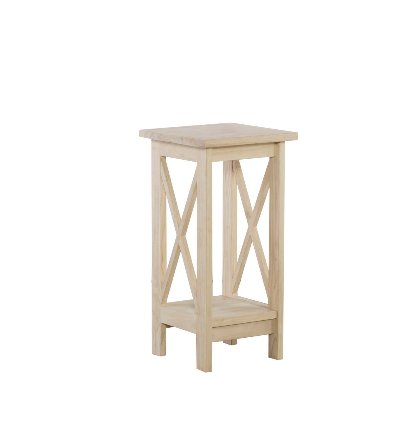 3071x 24 Inch Tall X Sided Plant Stand | Unfinished Furniture Of Wilmington Intended For Unfinished Plant Stands (Photo 1 of 15)