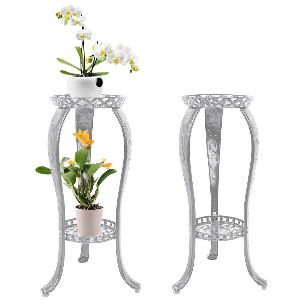 32 Inch 2 Tier Iron Plant Stand Planter Rack Flower Pots Holder –  8undefined X 10undefined – Overstock – 32586349 For 32 Inch Plant Stands (View 12 of 15)