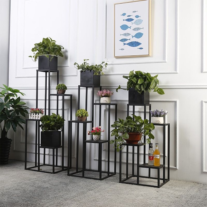 4 Layers Metal Floor Iron Plant Stand Planter Modern Fashion Classic Nordic  Metal Shelf Indoor Plant Flower Rack Dropshipping|plant Shelves| –  Aliexpress For Iron Plant Stands (Photo 15 of 15)