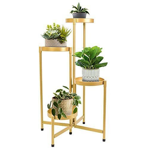 4 Tier Plant Stand Indoor Outdoor, 31 Inch Tall Metal Plant Shelf  Waterproof, | Ebay With Regard To 31 Inch Plant Stands (Photo 12 of 15)