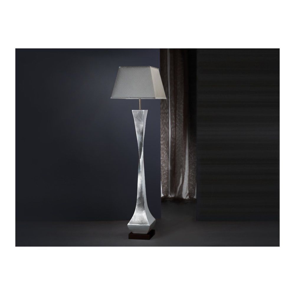 661543 Deco 1 Light Floor Lamp Silver For Silver Metal Floor Lamps (View 9 of 15)