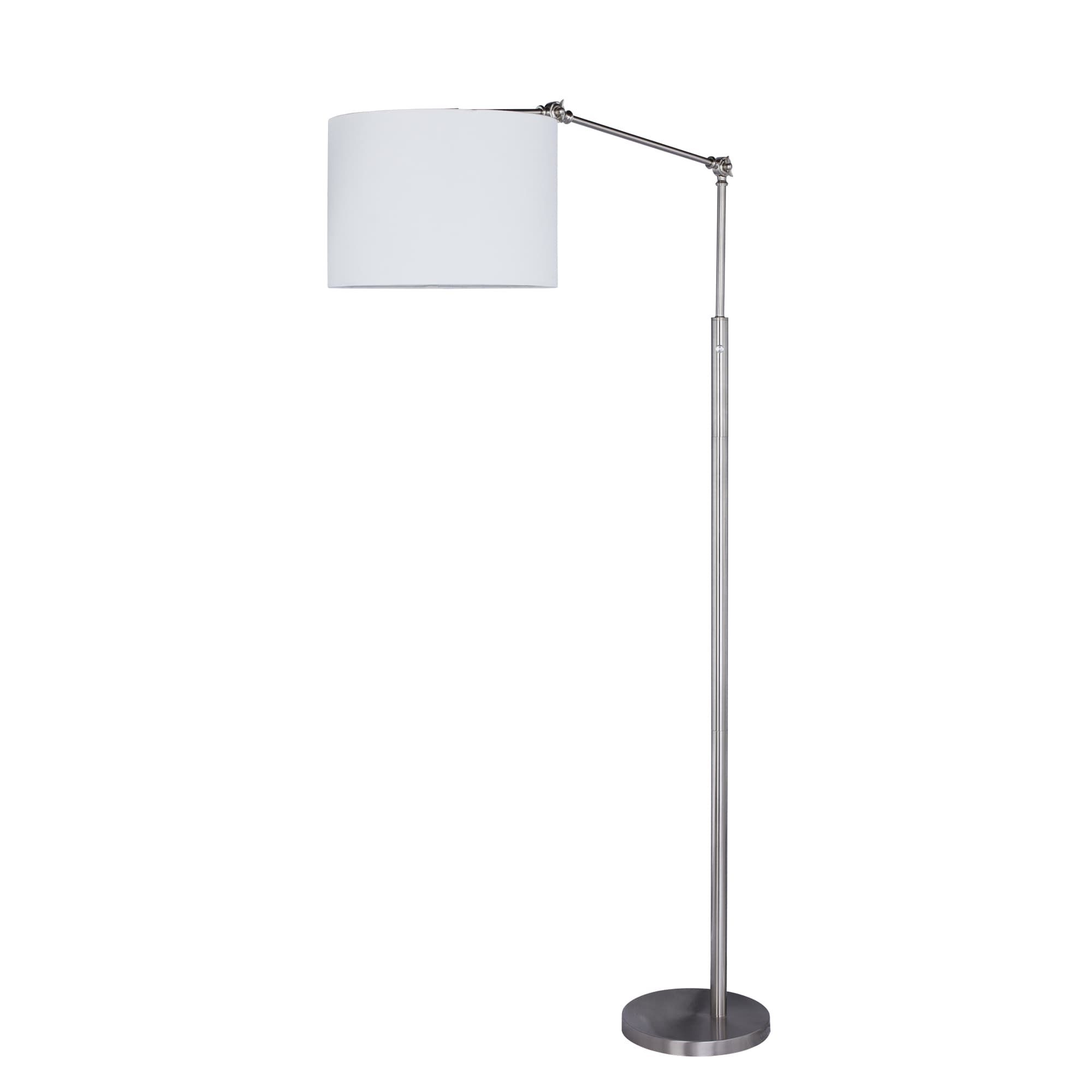74 Inch Metal Floor Lamp In Satin Nickel – On Sale – Overstock – 10824926 Intended For 74 Inch Floor Lamps (Photo 2 of 15)