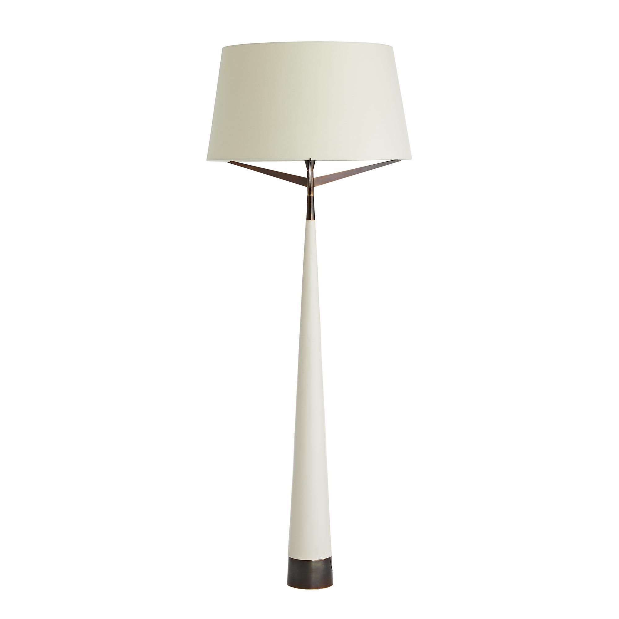 79160 401 – Elden Floor Lamp – Ivory Resin, Heritage Brass With Cone Floor Lamps (Photo 14 of 15)