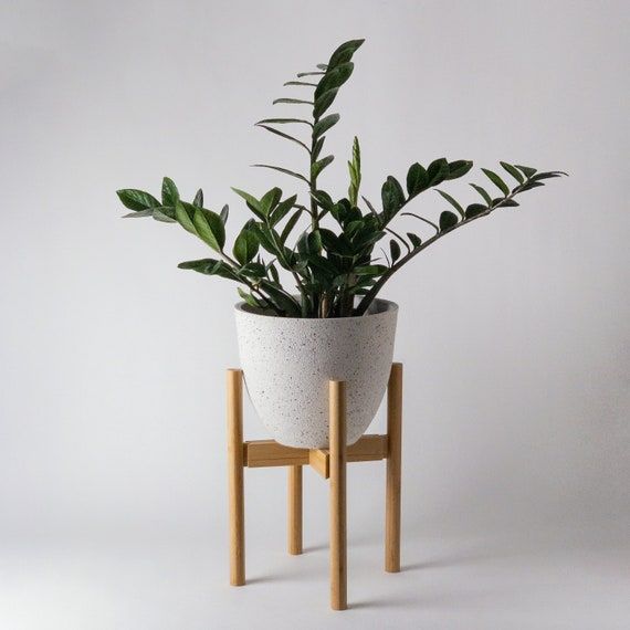 9 Planter & Stand Two Set Mid Century Stone Planter – Etsy Italia With Regard To Stone Plant Stands (Photo 2 of 15)