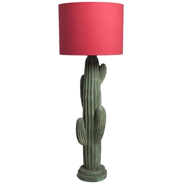 A Large Green Plaster Cactus Shaped Floor Lamp 1960s | Lamp, Green Lamp, Floor  Lamp Within Cactus Floor Lamps (View 2 of 15)