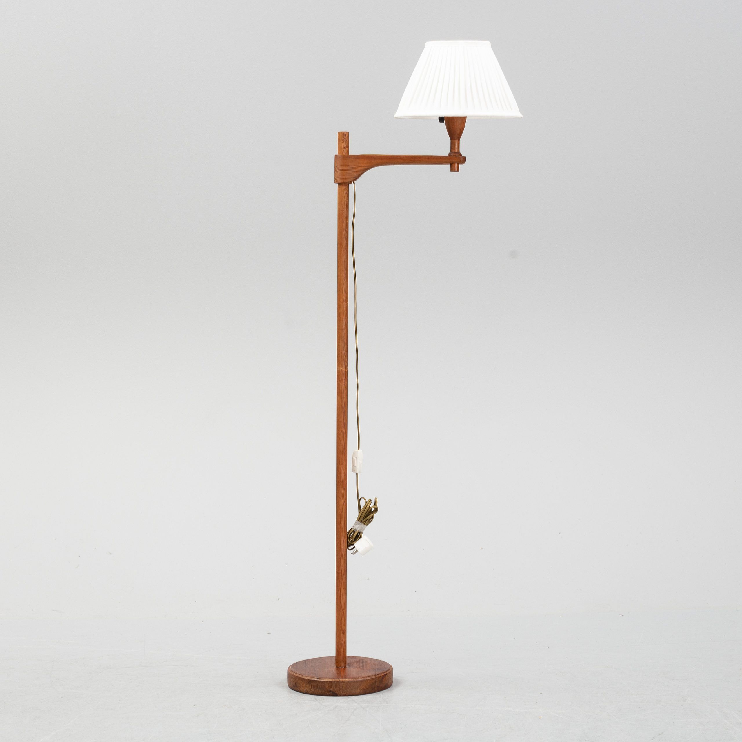 A Late 20th Century Pine Wood Floor Lamp Design Carl Malmsten, Sweden. –  Bukowskis In Pine Wood Floor Lamps (Photo 11 of 15)