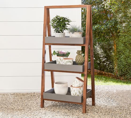 Abbott Three Tier Plant Stand | Pottery Barn In Three Tiered Plant Stands (Photo 2 of 15)