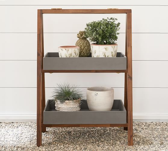 Abbott Two Tier Plant Stand | Pottery Barn For Two Tier Plant Stands (Photo 1 of 15)
