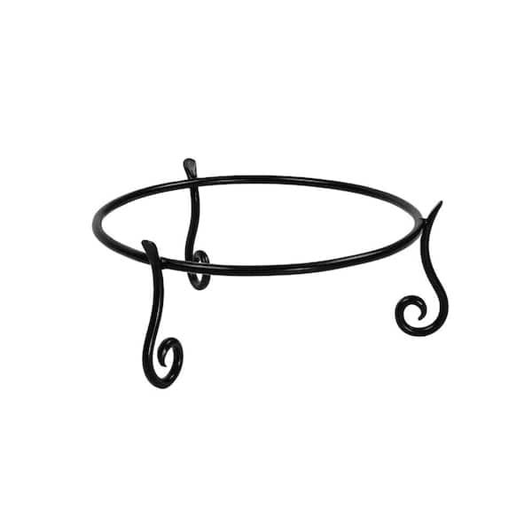 Achla Designs 14.75 In. Dia Black Powder Coat Short Ring Stand Ii For  Planter Birdbath Gazing Ball Gbs 25 – The Home Depot Intended For Ball Plant Stands (Photo 7 of 15)