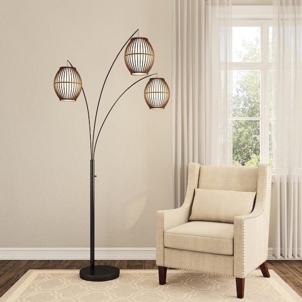Adesso Maui 82 In. Antique Bronze Arc Floor Lamp 4026 26 – The Home Depot Within 82 Inch Floor Lamps (Photo 11 of 15)