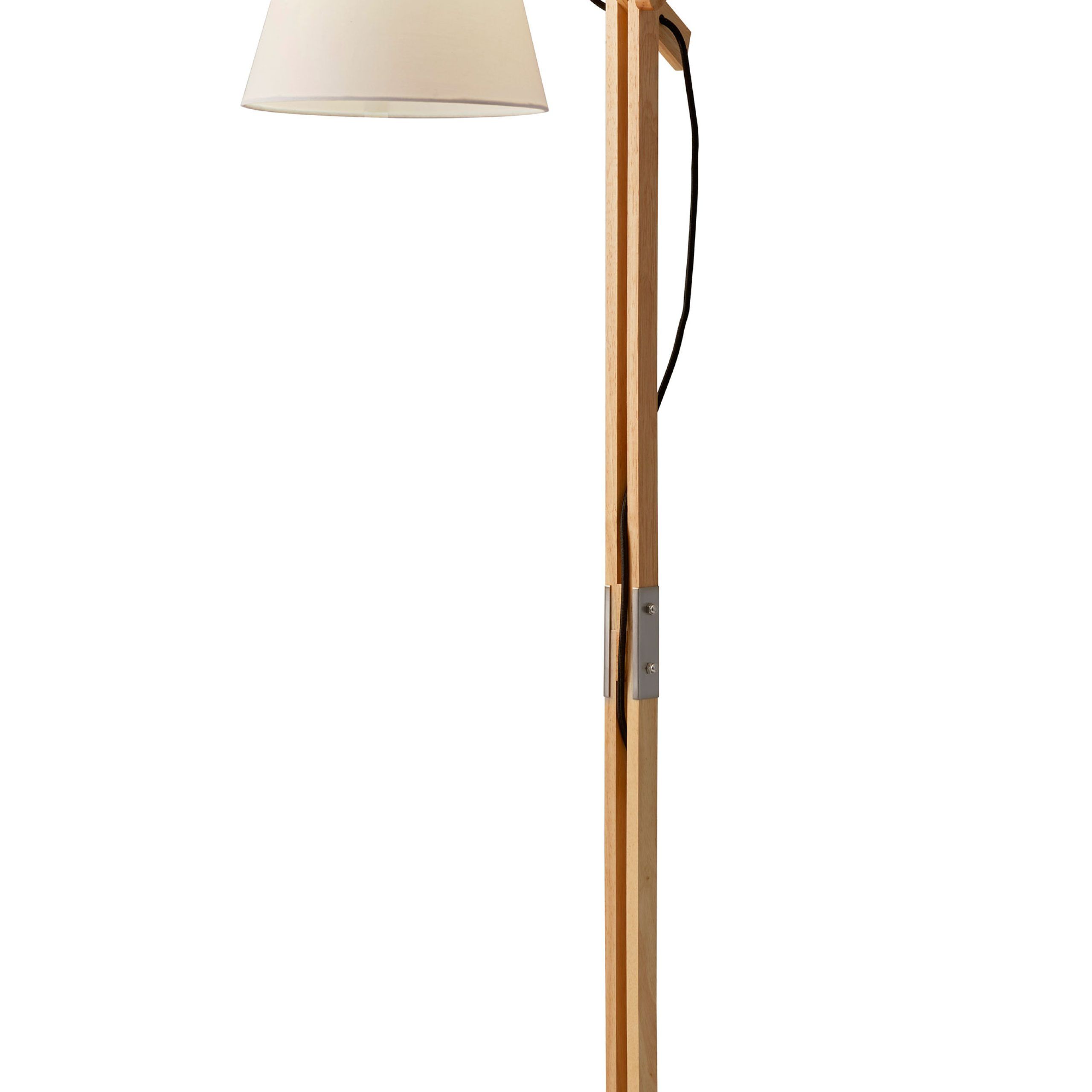Adesso Walden Floor Lamp, Natural Rubber Wood – Walmart Within Rubberwood Floor Lamps (View 8 of 15)