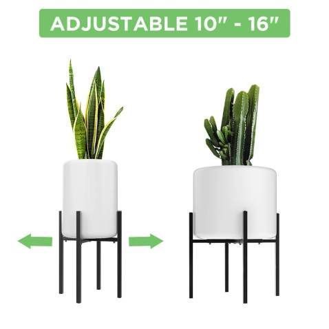 Adjustable Metal Plant Stand (10 To 16 Inches), Mid Century Modern Plant  Stand (16 Inches In Height), Indoor & Outdoor Plant Stand, Fit 10 11 12 13  14 15 16 Inc… | Plantenstandaard, Plantenhouders, Plantenstaander Within 16 Inch Plant Stands (View 4 of 15)