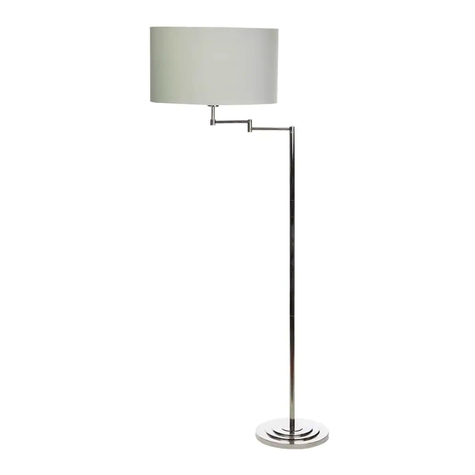 Adjustable Nickel Floor Lamp | Www.lightingcompany.co.uk Intended For Adjustble Arm Floor Lamps (Photo 4 of 15)