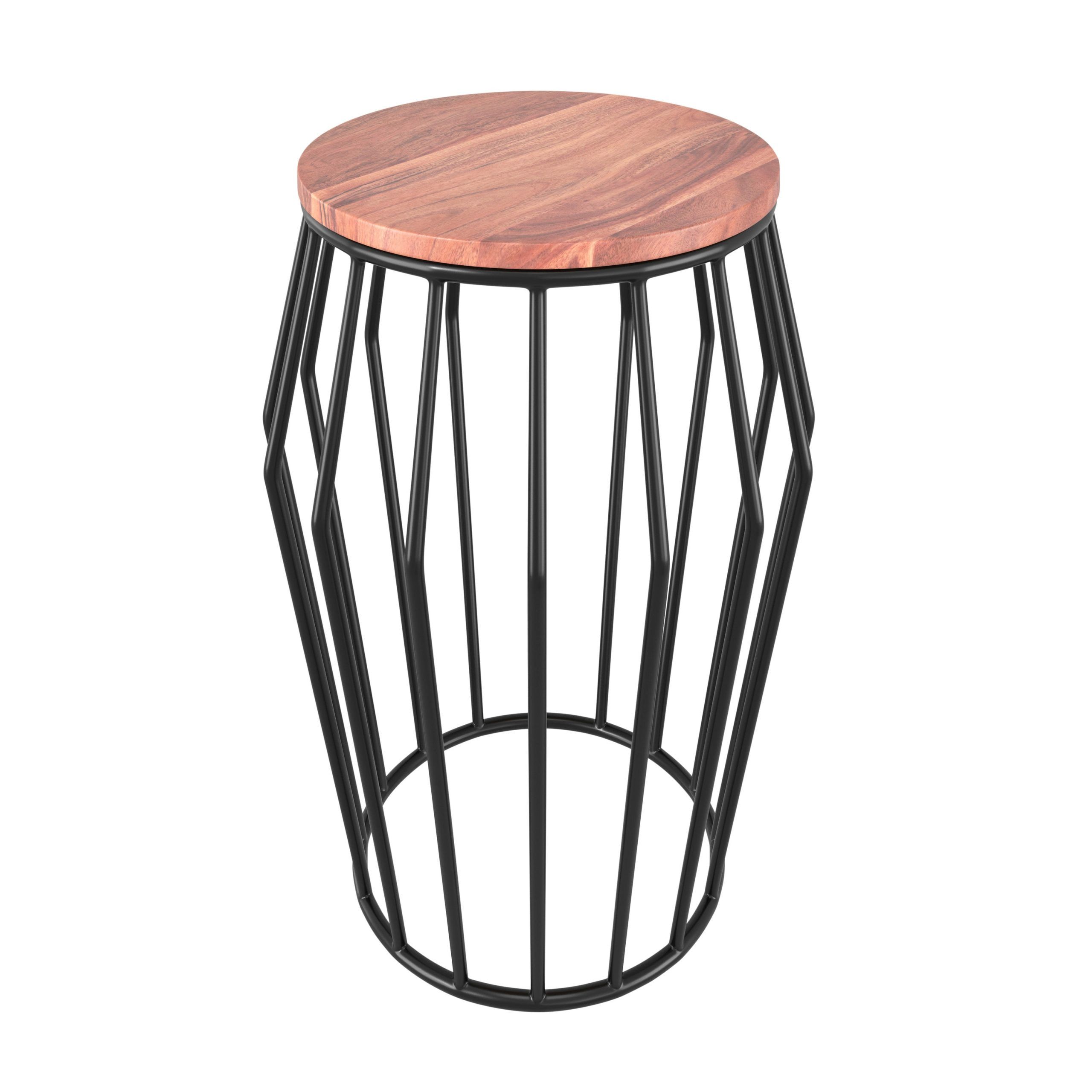 Allen + Roth 19 In H X 15 In W Black Indoor/outdoor Round Wood Plant Stand  In The Plant Stands Department At Lowes With Round Plant Stands (Photo 4 of 15)