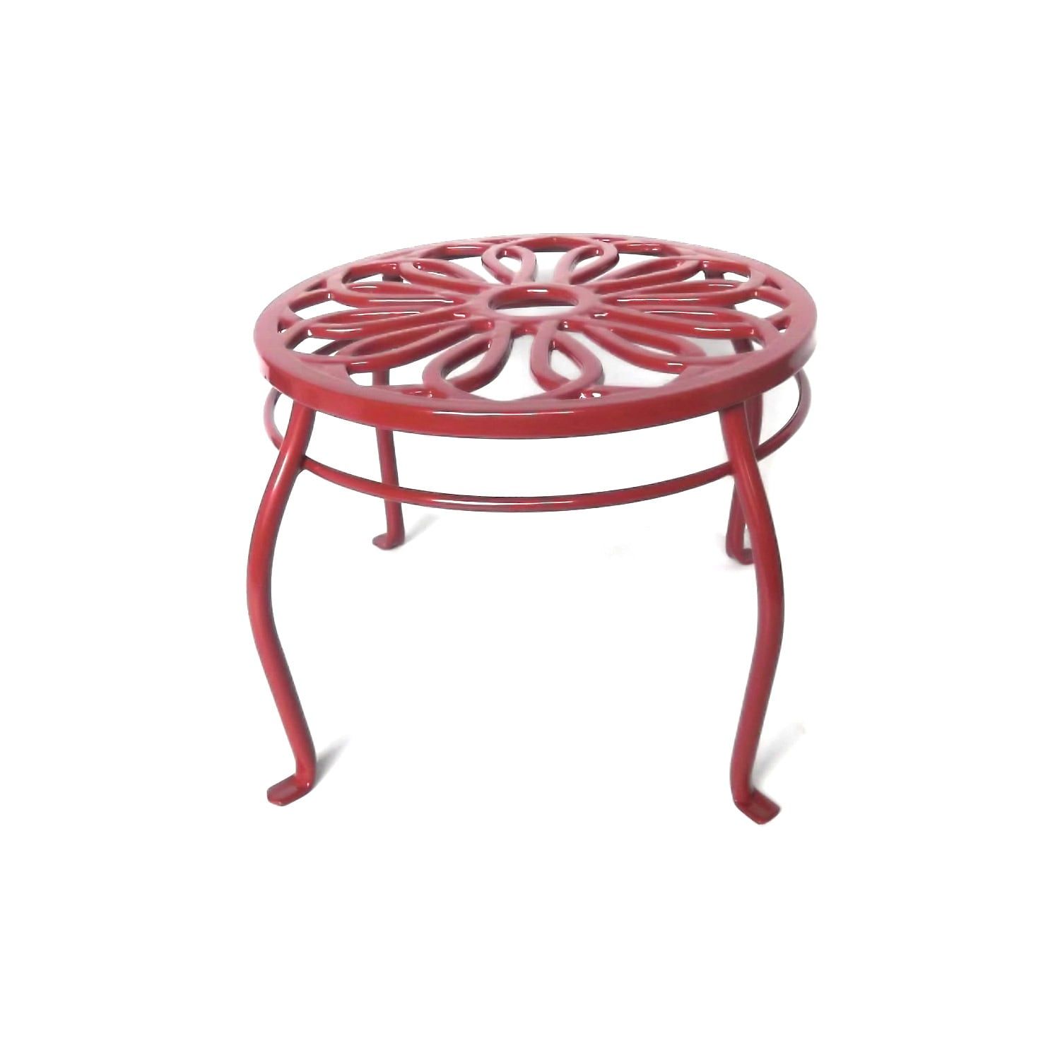 Allen + Roth 9 In Red Round Steel Plant Stand In The Plant Stands  Department At Lowes For Red Plant Stands (View 5 of 15)