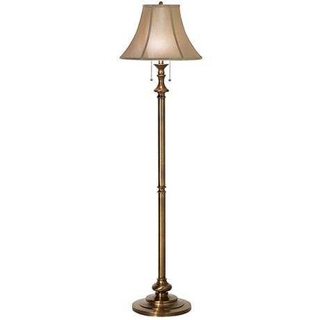 Antique Brass Finish Double Pull Chain Floor Lamp – #38938 | Lamps Plus | Floor  Lamp, Floor Lamps Living Room, Lamp For Dual Pull Chain Floor Lamps (View 6 of 15)