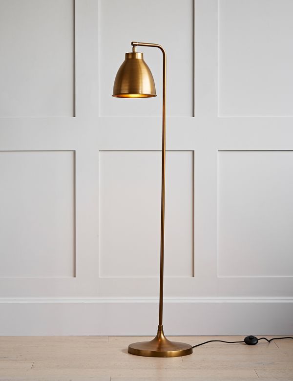 Antique Brass Muturi Floor Lamp | Rose & Grey With Antique Brass Floor Lamps (Photo 3 of 15)