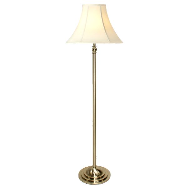 Art Deco Floor Lamp – Satin Brass | With Satin Brass Floor Lamps (View 9 of 15)