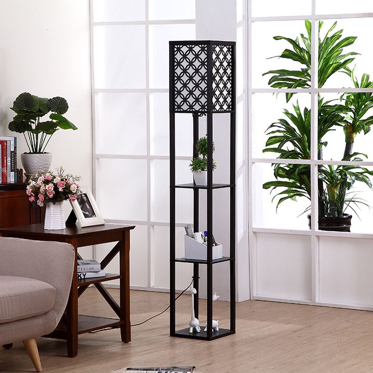 Asian Tower Book Shelves, Combo Narrow Side Table With Standing Accent  Light Attached, 3 Tier Floor Lamp – China Tower Floor Lamp And Wood Floor  Lamp Intended For 3 Tier Floor Lamps (Photo 10 of 15)