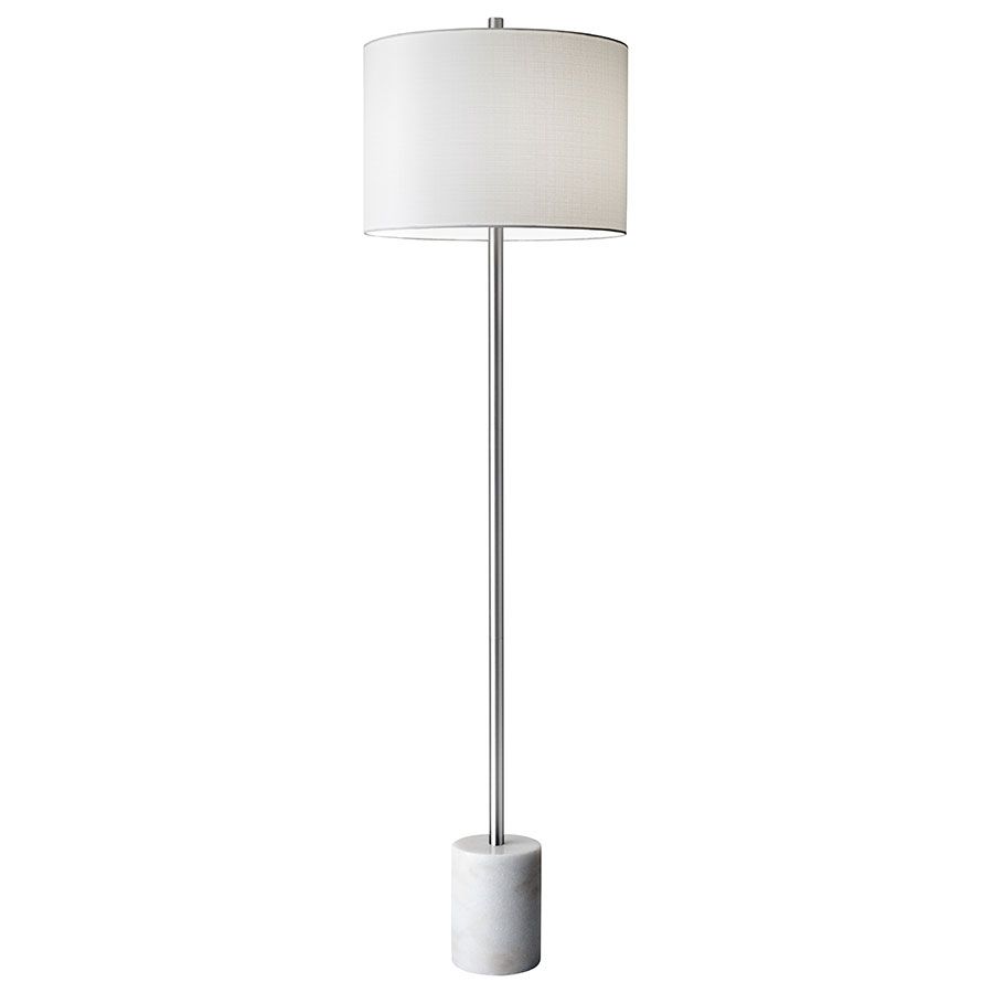 Ballard White Modern Floor Lamp | Eurway Furniture For Marble Base Floor Lamps (View 12 of 15)