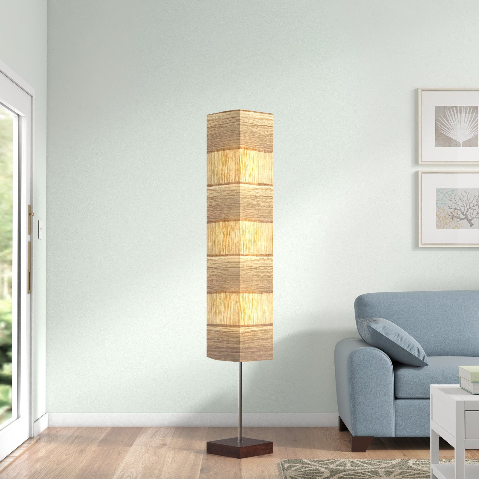 Beachcrest Home Zana 72" Column Floor Lamp & Reviews | Wayfair Regarding Natural Woven Floor Lamps (Photo 8 of 15)