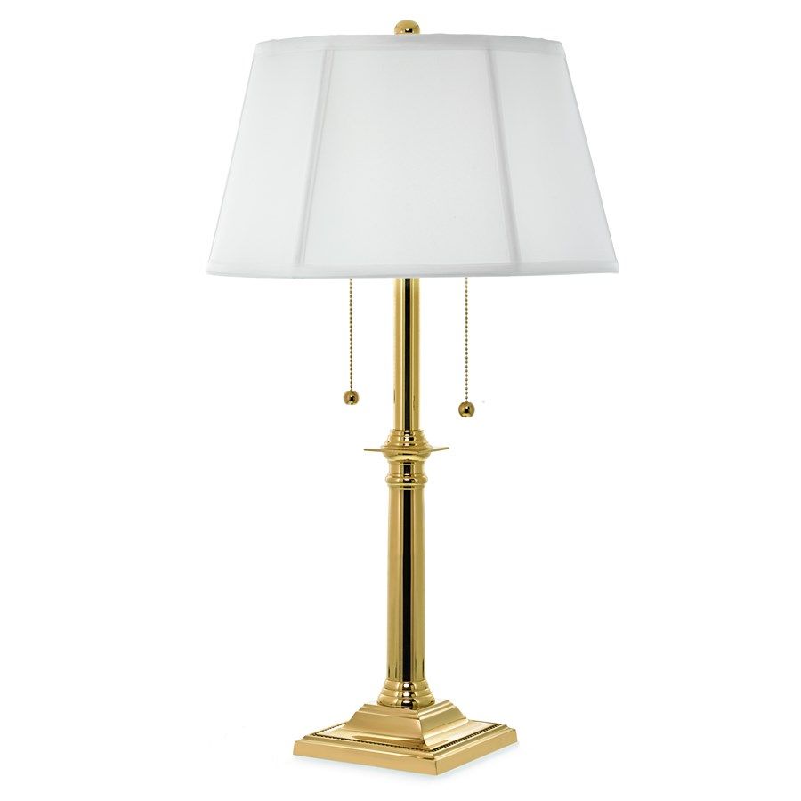 Brass Double Pull Chain Table Lamp | Brass Lamps | Luxury Lamps | Home  Decor | Scullyandscully For Dual Pull Chain Floor Lamps (View 9 of 15)