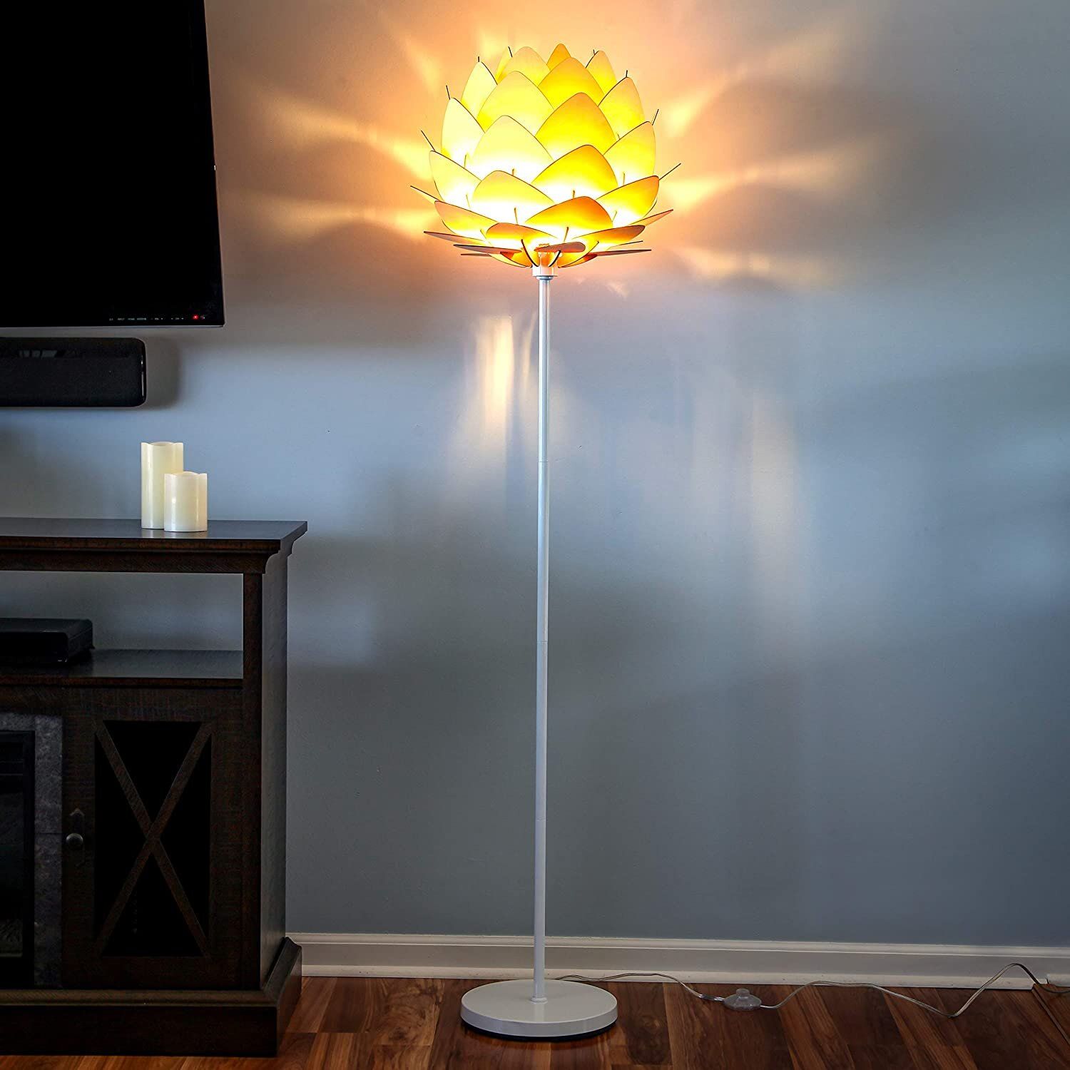 Brightech Artichoke Design Unique 68 Inch Tall Free Standing Pole Led Floor  Lamp & Reviews | Wayfair Throughout 68 Inch Floor Lamps (Photo 2 of 15)