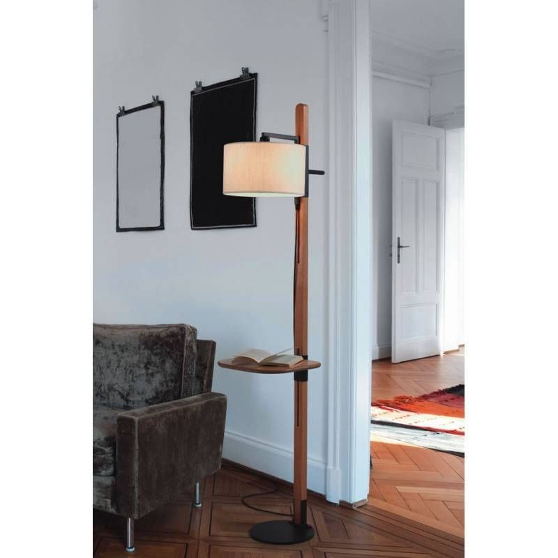 Brilliance Tray Floor Lamp 1l E27 Pine Wood Pertaining To Pine Wood Floor Lamps (Photo 1 of 15)