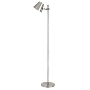 Brushed Steel – Floor Lamps – Lamps – The Home Depot For Metal Brushed Floor Lamps (View 8 of 15)