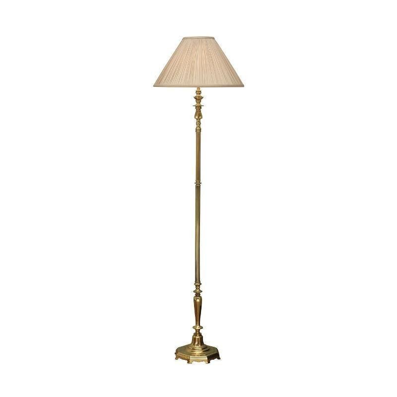 Buy Asquith Solid Brass Floor Lamp With Beige Shade Intended For Traditional Floor Lamps (Photo 5 of 15)